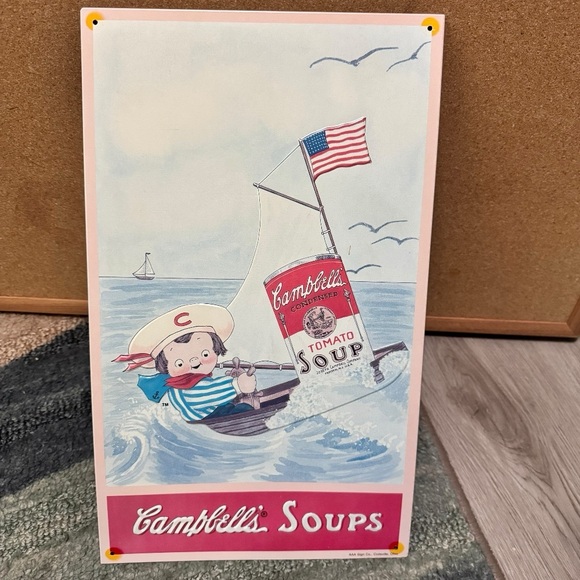 1993 Campbell’s Soup Sign #9 Sailboat Faded Color - Picture 3 of 6